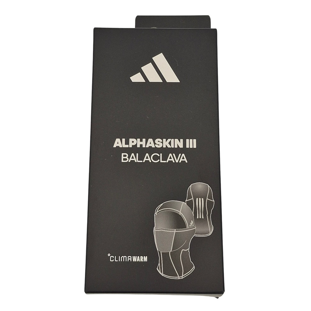 Adidas Alphaskin III Balaclava Adult Reflective Hooded Ski Mask Black Clima Warm
